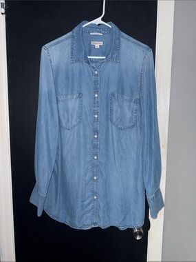 Merona Lyocell Long Sleeve Button Front Shirt Size: XL